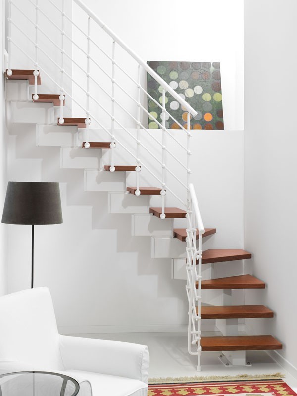 elegant modern staircase with metal railing fontanotshop
