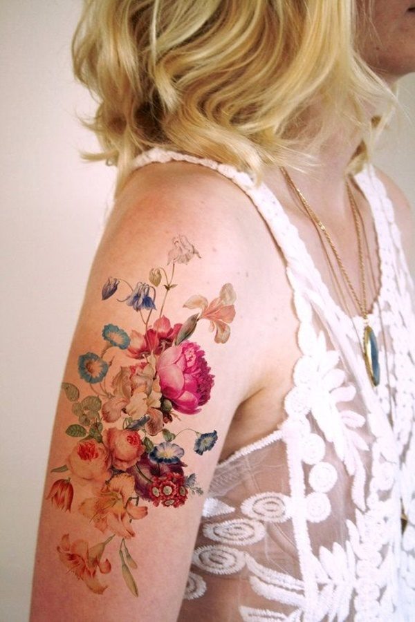 flower tattoo design ideas for women peonies