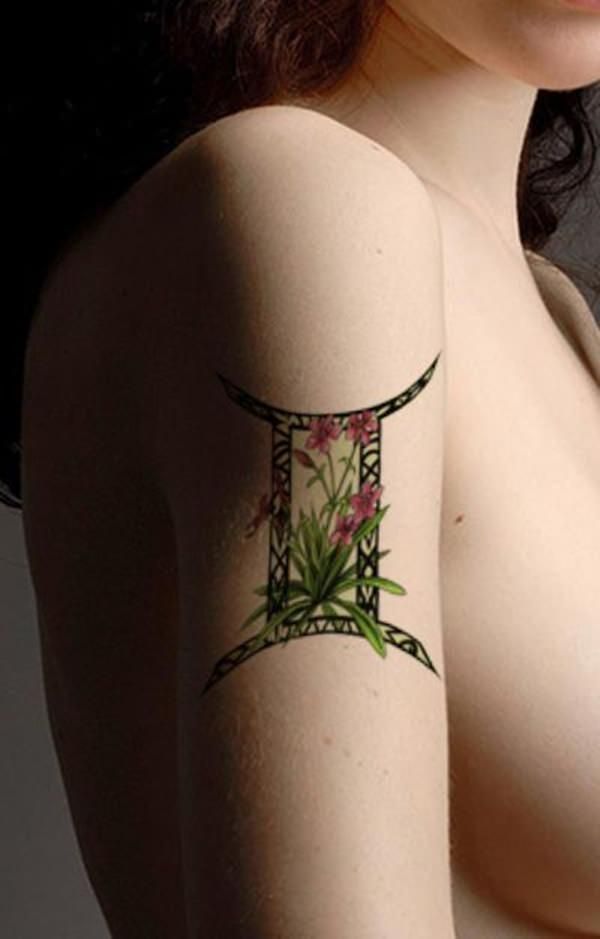  gemini tattoo designs womens shoulder