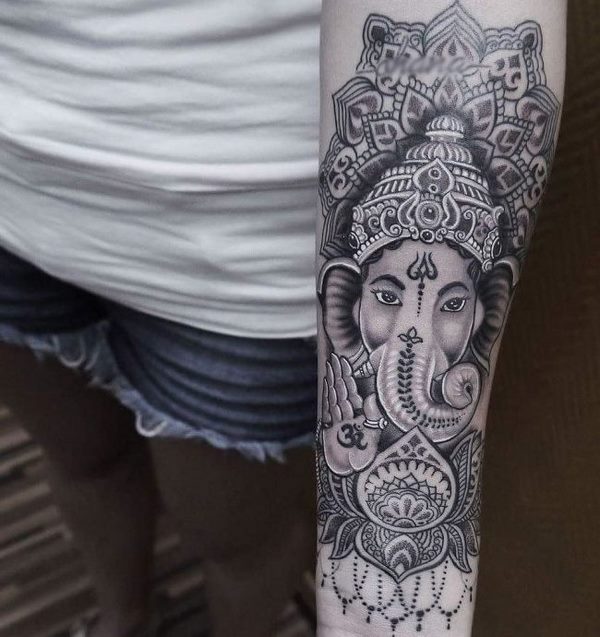 hindu tattoo ganesha arm tattoo