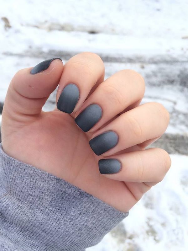 how to matte ombre nails autumn winter manicure ideas