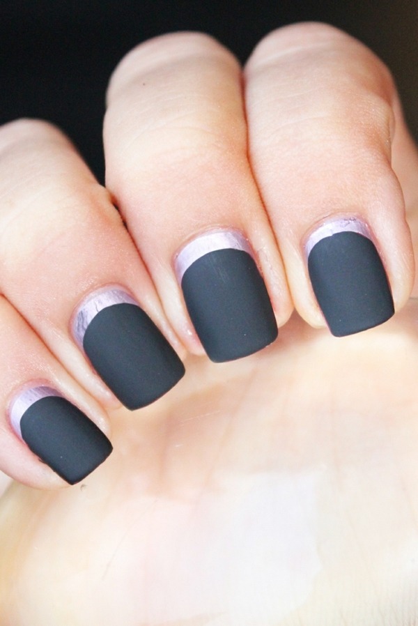 moon nails ideas anthracite color lacquer
