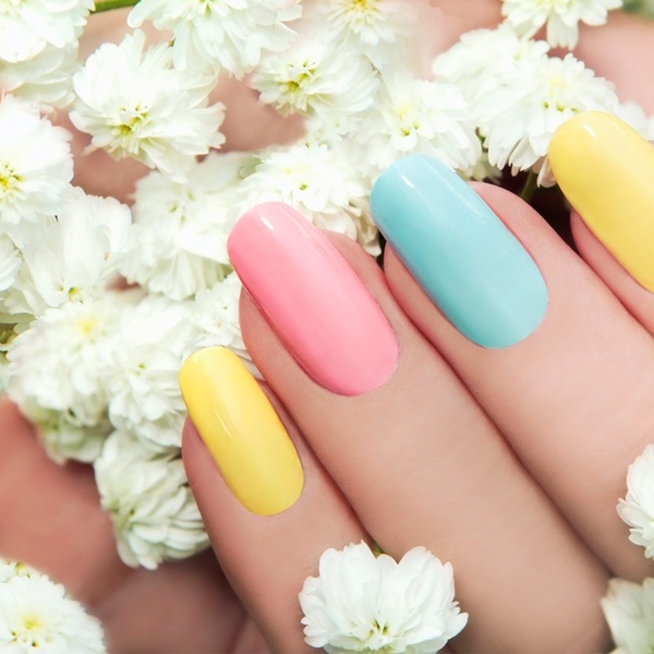 pastel color nails easy diy solid color manicure
