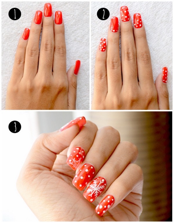 snowflake nail art tutorial for beginners