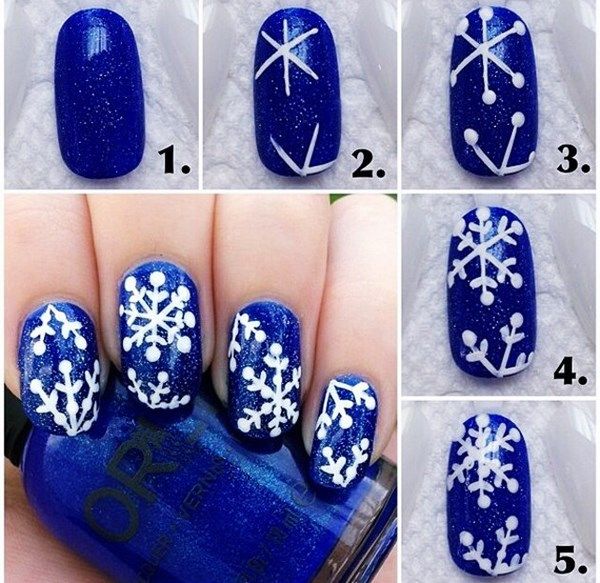 snowflake nail design ideas tutorial