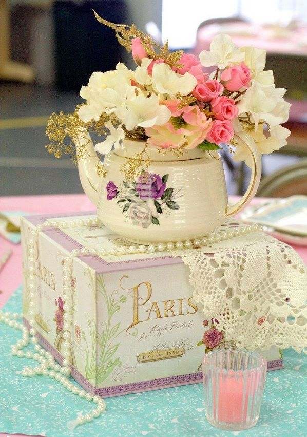 vintage tea party table centerpieces victorian theme decorations