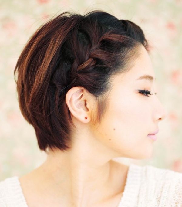 French braid hairstyles for short hair