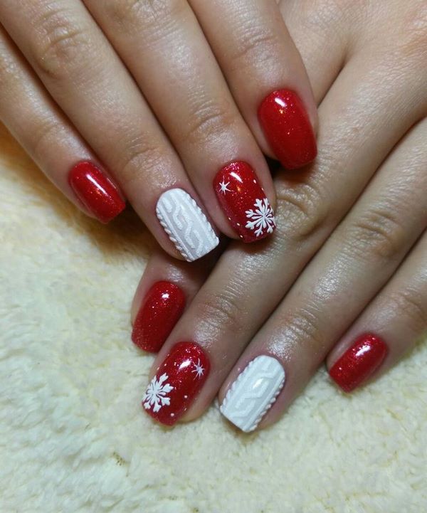 Snowflake-nail-designs winter-christmas-nails