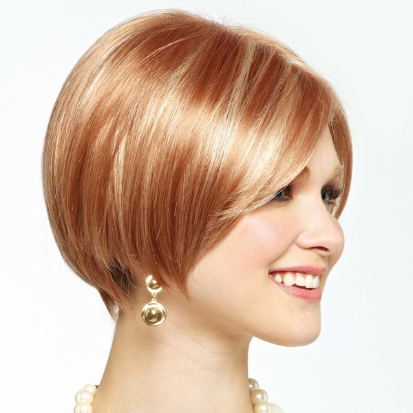 blonde and highlights short haircuts with bangs for women