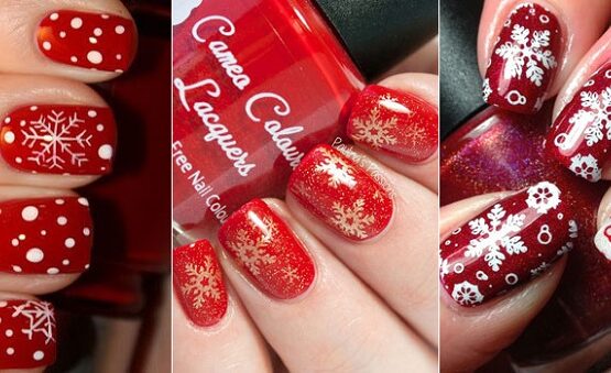 christmas-new-year-manicure-ideas-with-snowflakes
