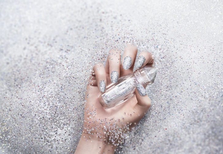 crystal nails ideas glamorous manicure designs