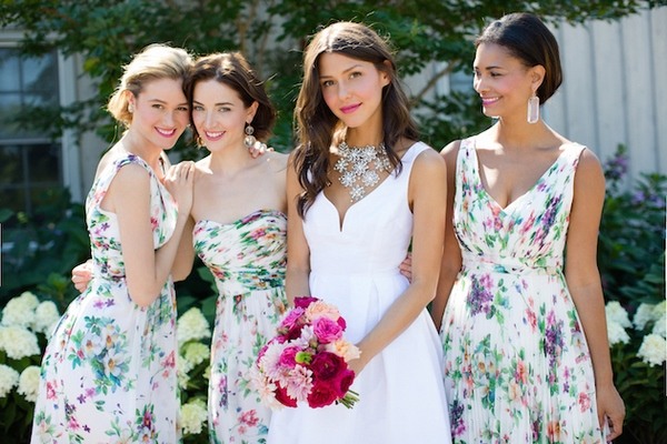 dresses for bridesmaids with floral print