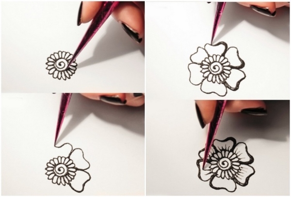 easy henna tattoo patterns DIY mehndi designs