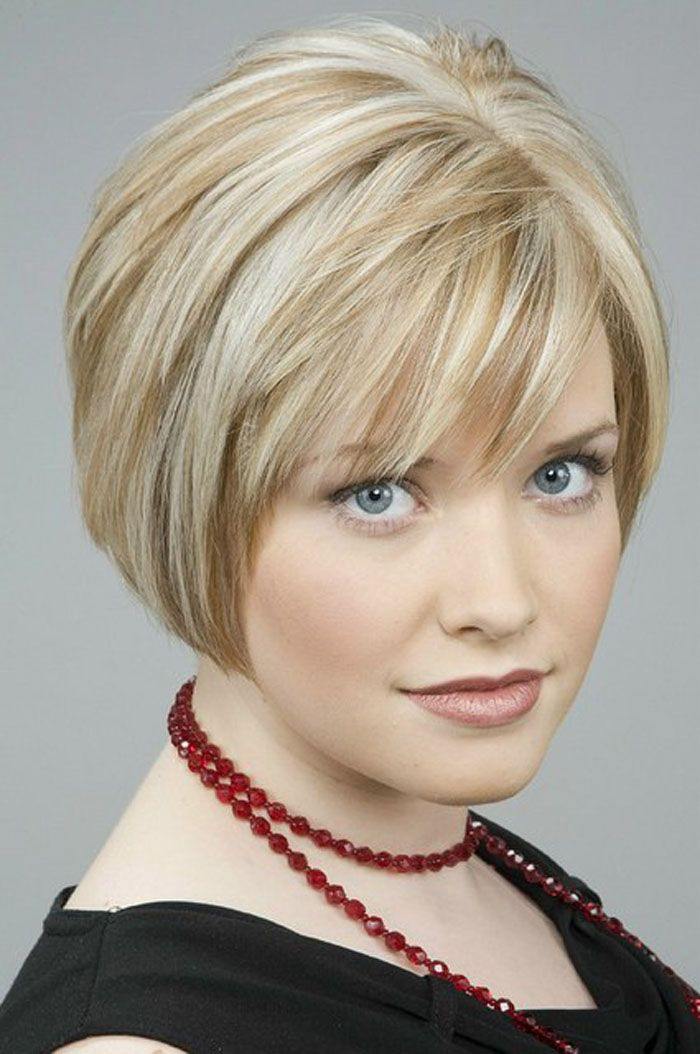 short hairstyles with bangs for women with round face