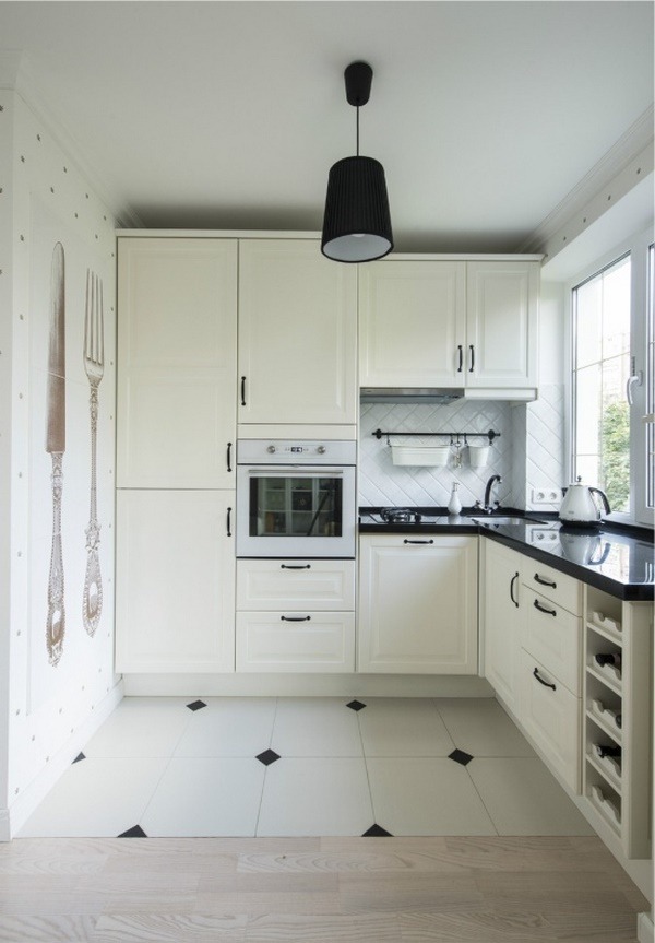 small kitchen ideas white cabinets black countertops