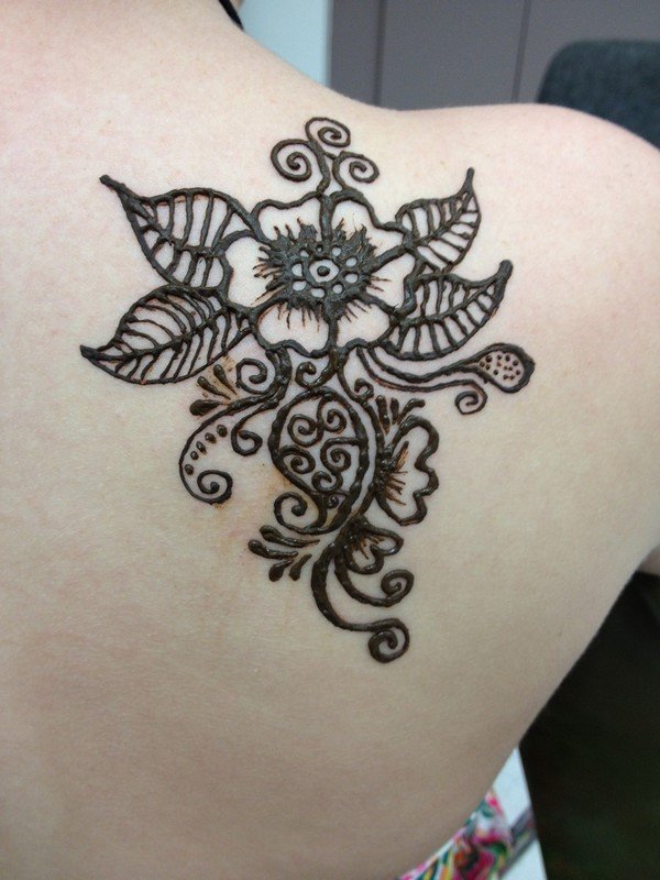 temporary tattoos on shoulder flower pattern