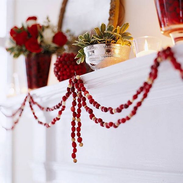 Christmas craft ideas dried fruit garlands cranberry garlands