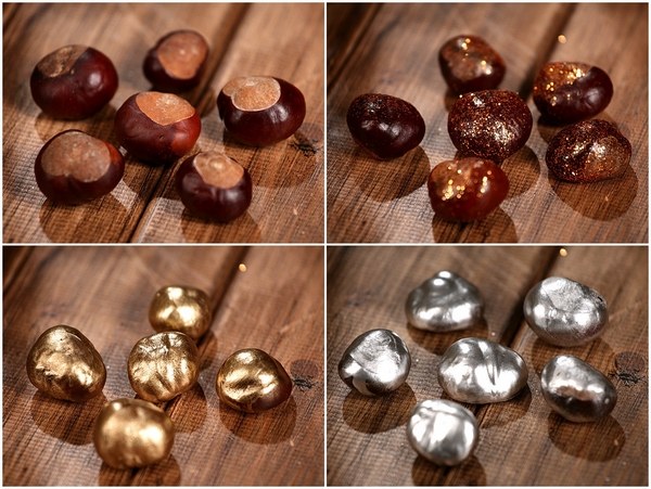 DIY Christmas decorating ideas garlands from chestnuts
