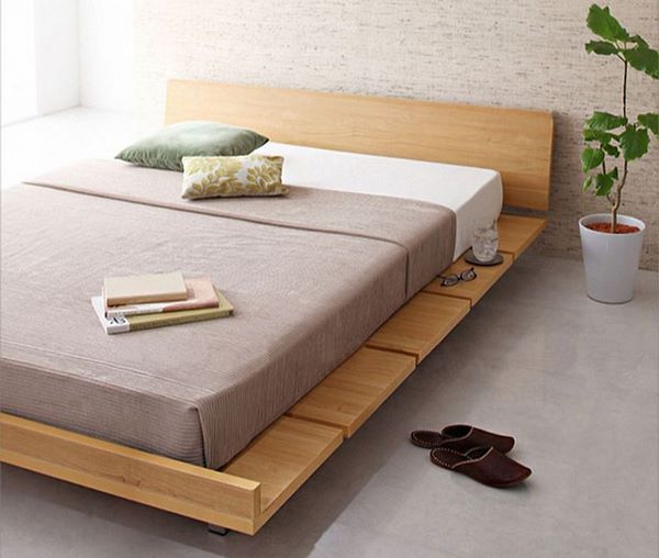 DIY wood bed frames modern furniture ideas