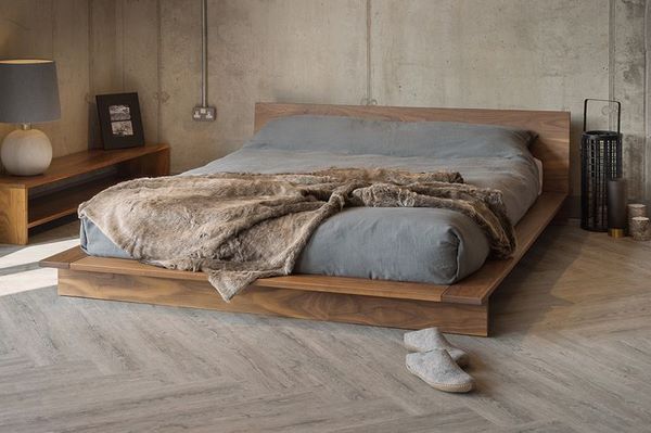 wooden bed diy floor platform bed