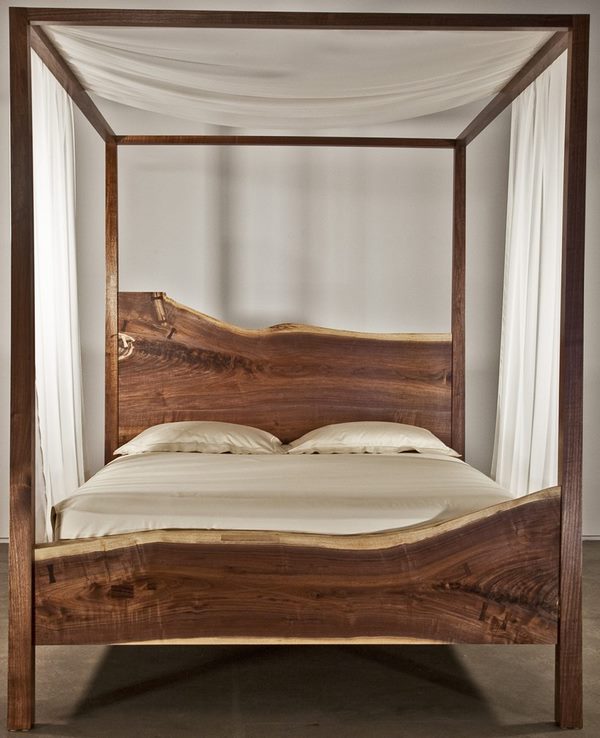 canopy poster bed solid wood bed frame ideas