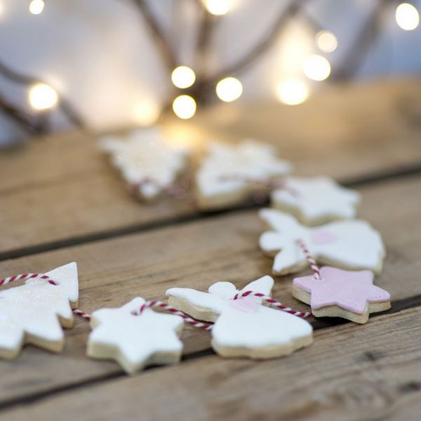 cookies garland white christmas diy christmas decoration ideas