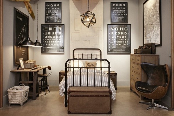 cool metal masculine bed frames industrial style bedroom