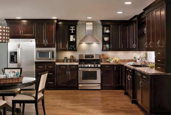 Espresso Kitchen Cabinets Trendy, What Paint Color Goes Best With Espresso Cabinets