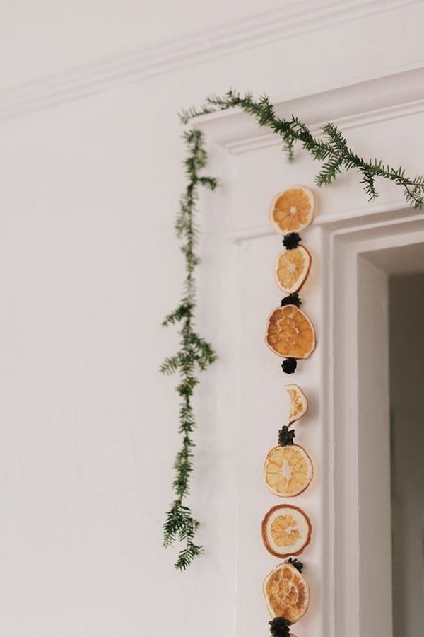 dried citrus slices garland christmas home decorating ideas