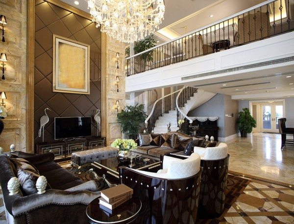formal living room furniture fireplace crystal chandelier