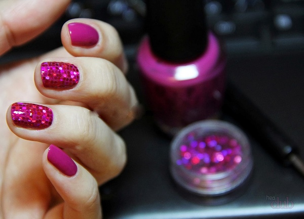 glamour nails ideas glitter powder festive manicure