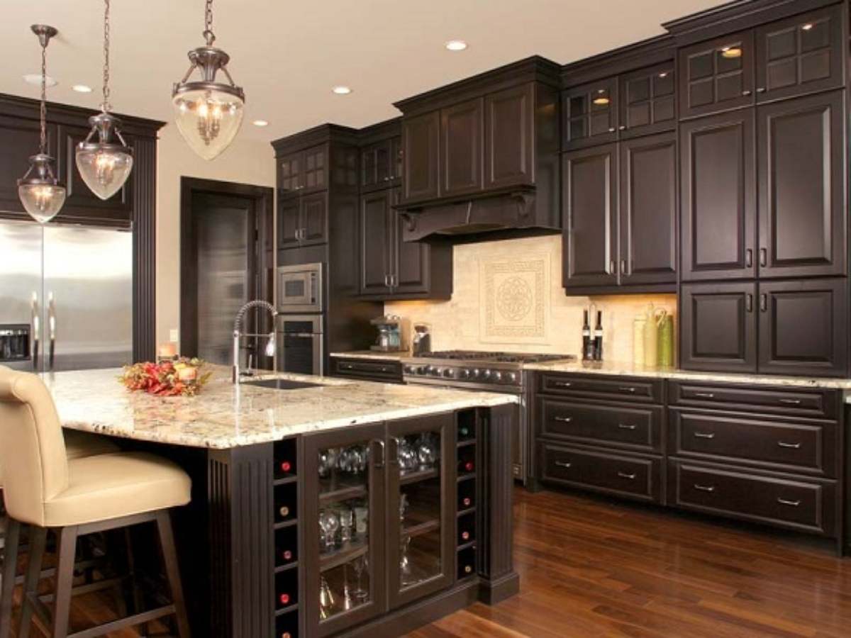Espresso kitchen cabinets – trendy color for your kitchen furniture