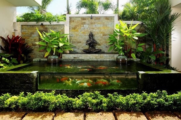 modern home koi pond garden water features ideas