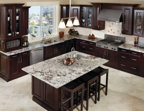 modern kitchen cabinets colors espresso dark brown light countertops