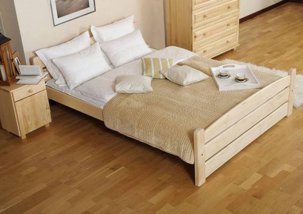 simple bed frame from solid wood furniture ideas