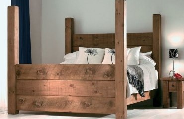 simple-rustic-solid-wood-four-poster-bed-frame