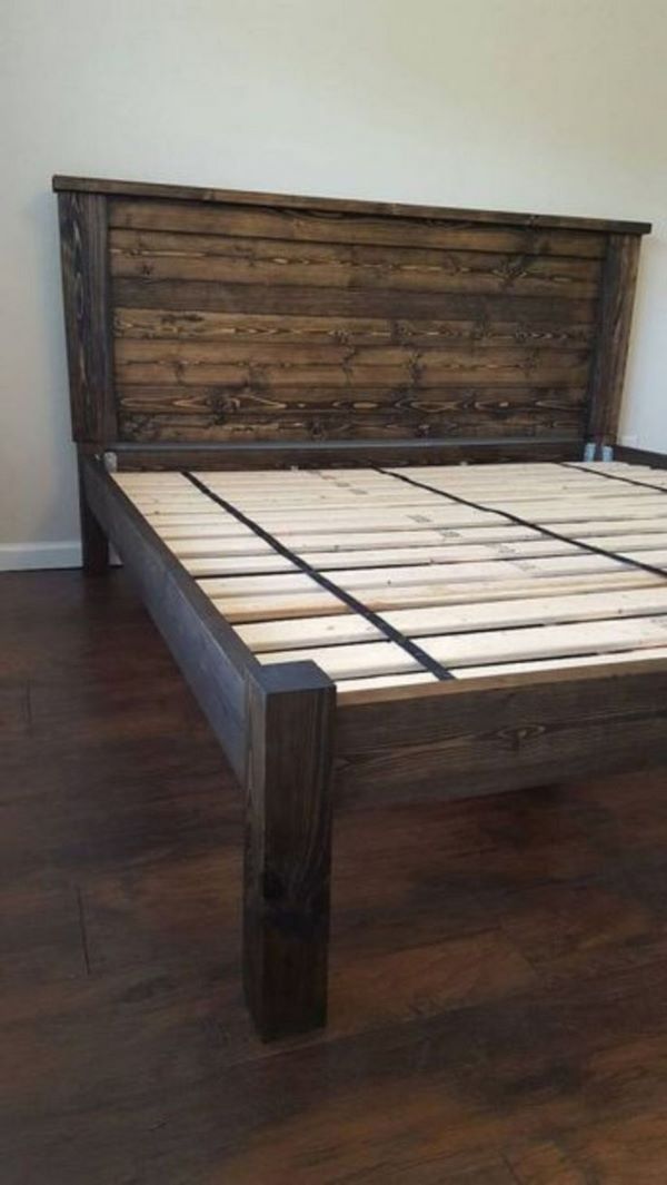 solid wood furniture ideas bed frame with lamellas