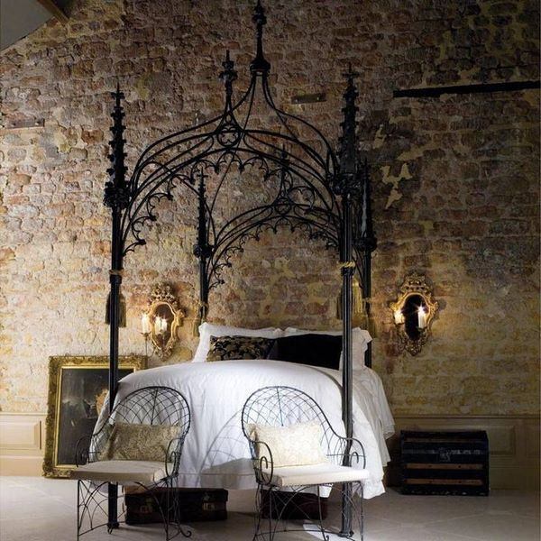 amazing wrought iron four poster bed frame