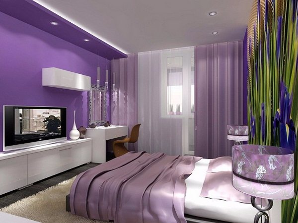 purple bedroom color schemes