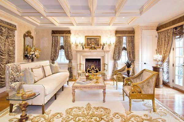 Mansion living room  design ideas styles and decoration tips