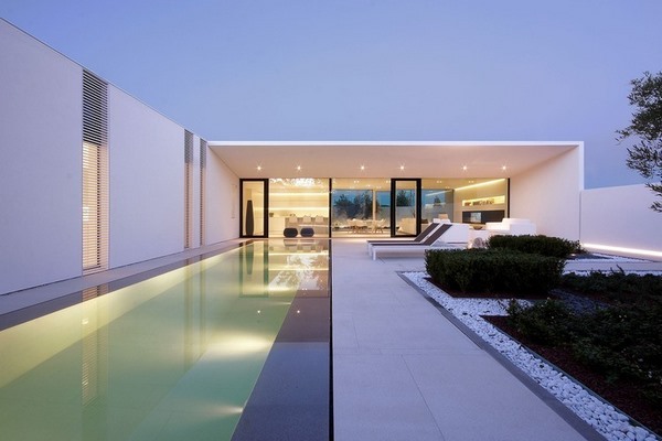 contemporary house architecture backyard designs swimming pool