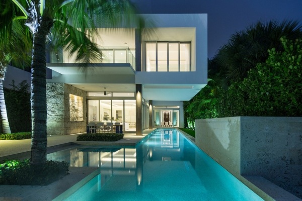 contemporary house backyard landscape swimming pools for laps