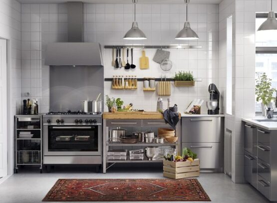 contemporary-metal-kitchen-cabinets-open-shelves