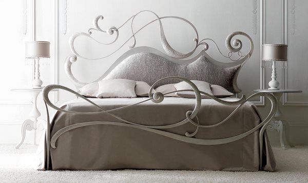 elegant metal bed frames in modern bedroom interiors
