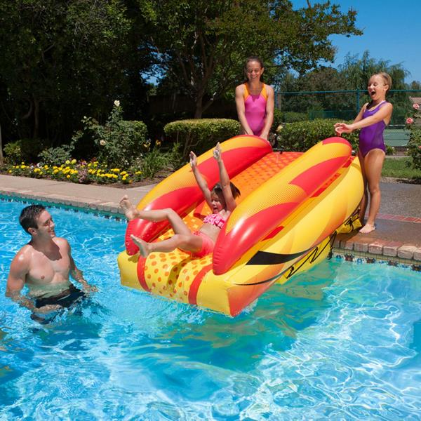 fun inflatable slides for inground pools