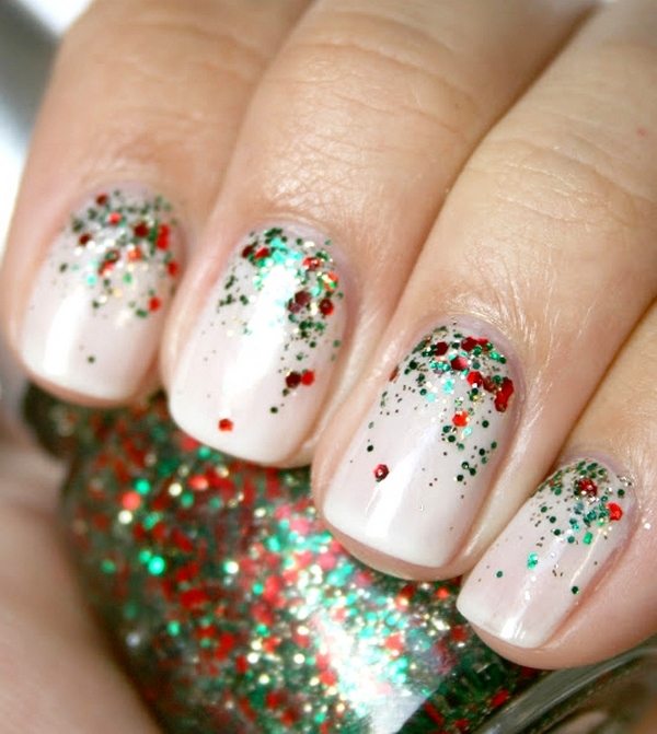 glitter nails ideas christmas sparkle nail art design