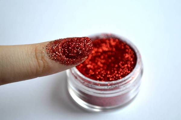 glitter powder nail design ideas