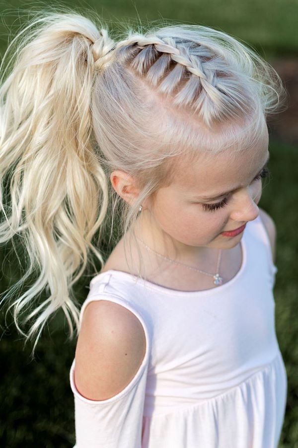 hairstyles for little girls braids and ponytail