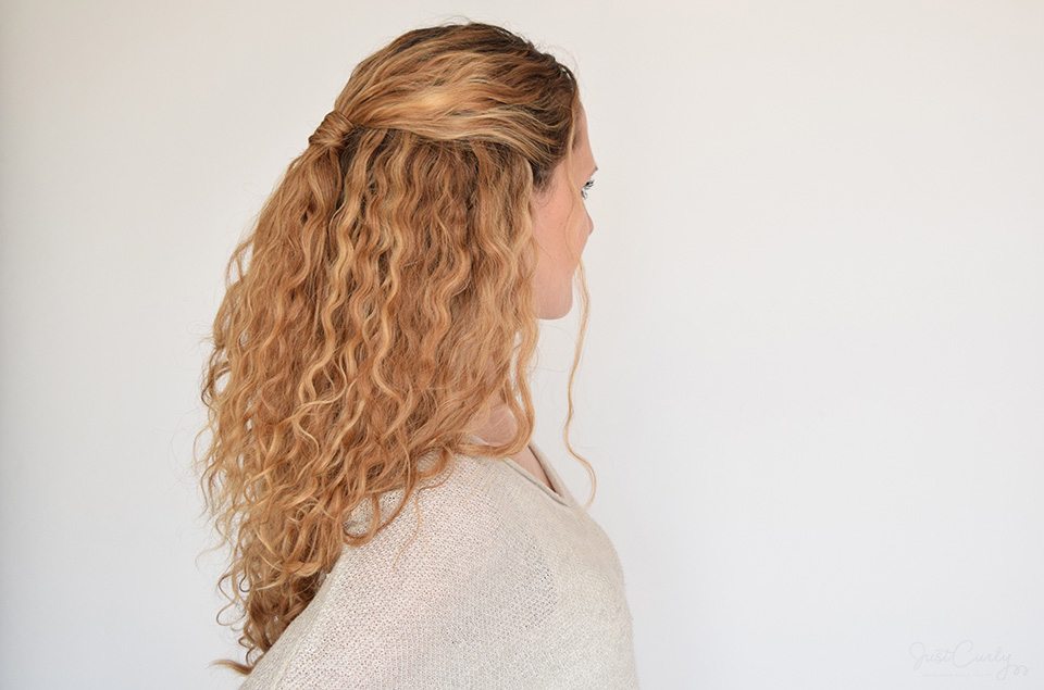 half up hairstyle for long curly hair