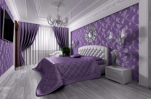 how to use purple color in bedroom interiors modern home design